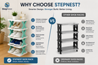 StepNest X-Frame Shoe Rack | 3-Tier Space-Saving Organizer for Every Home